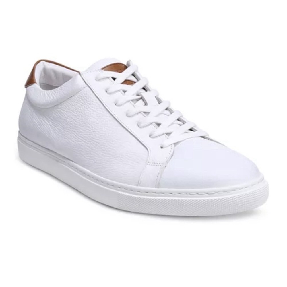 Allen Edmonds Men's Courtside Lace Up Sneakers White Leather Size 9D